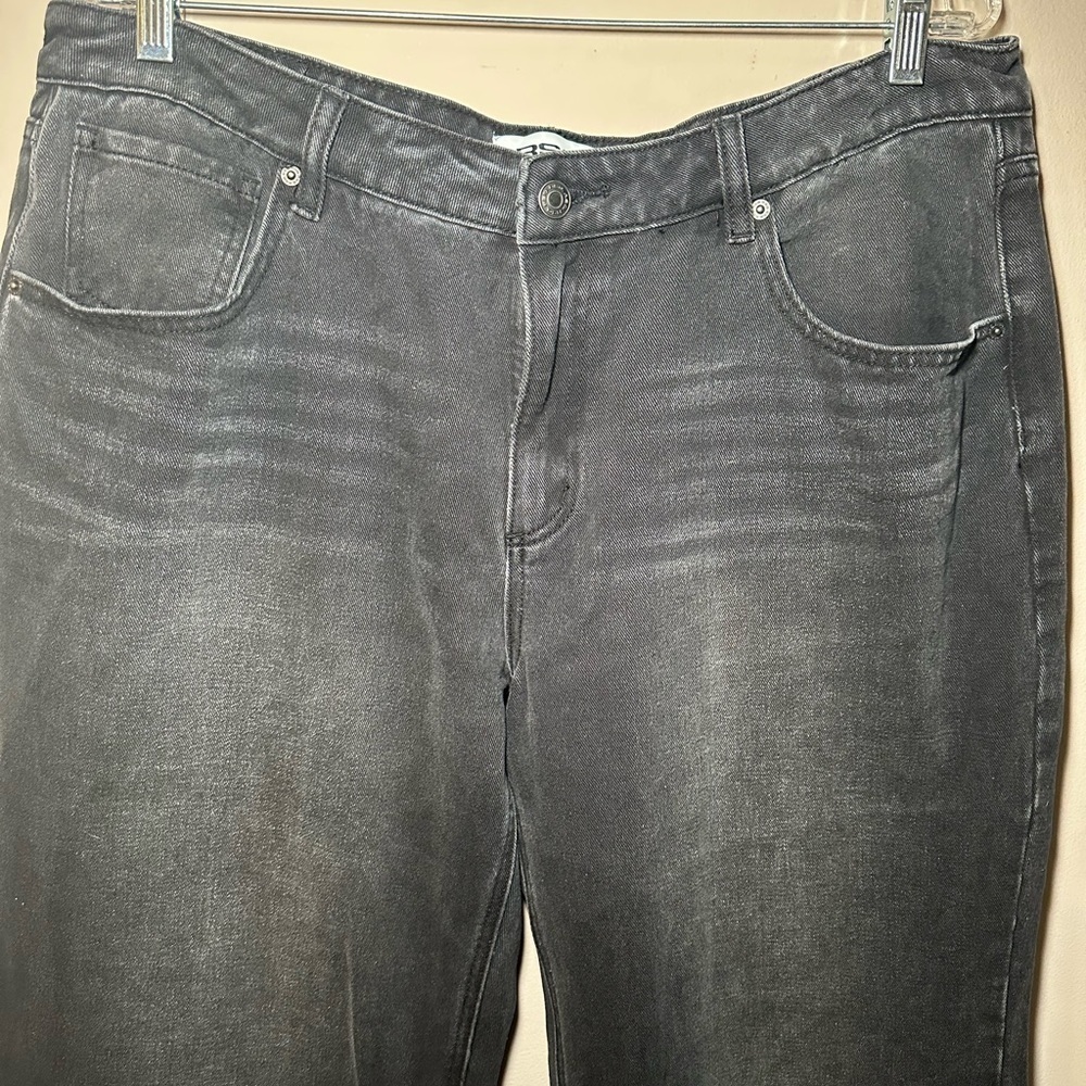 RSQ Classic Charcoal Low Rise Loose Straight Wide Leg Denim Jeans Size 32 - Picture 7 of 16